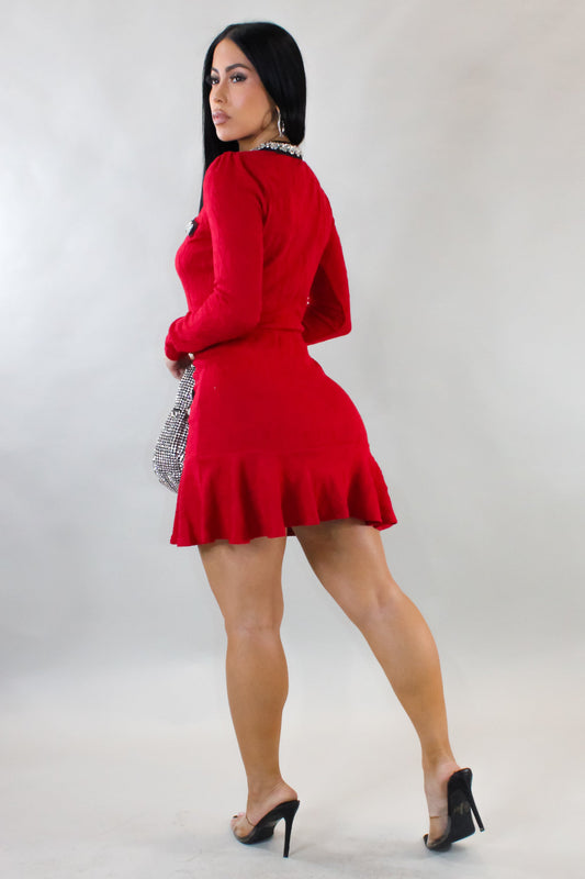 Power Move Skirt Set- Red