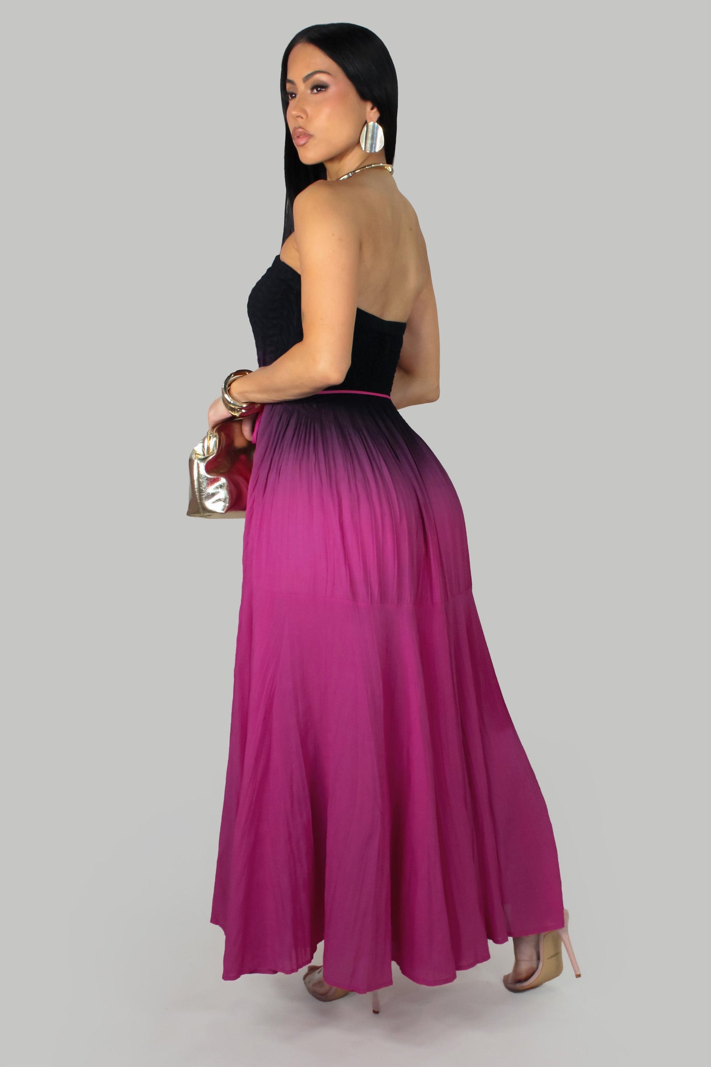 Purple Fades to Black Aura Dress