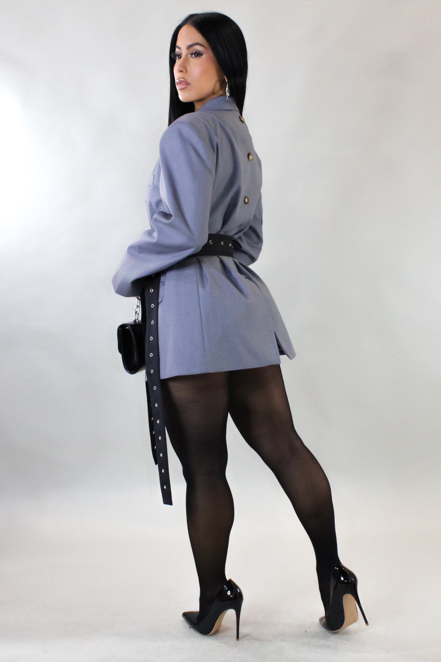 Get a Hint Blazer- Gray