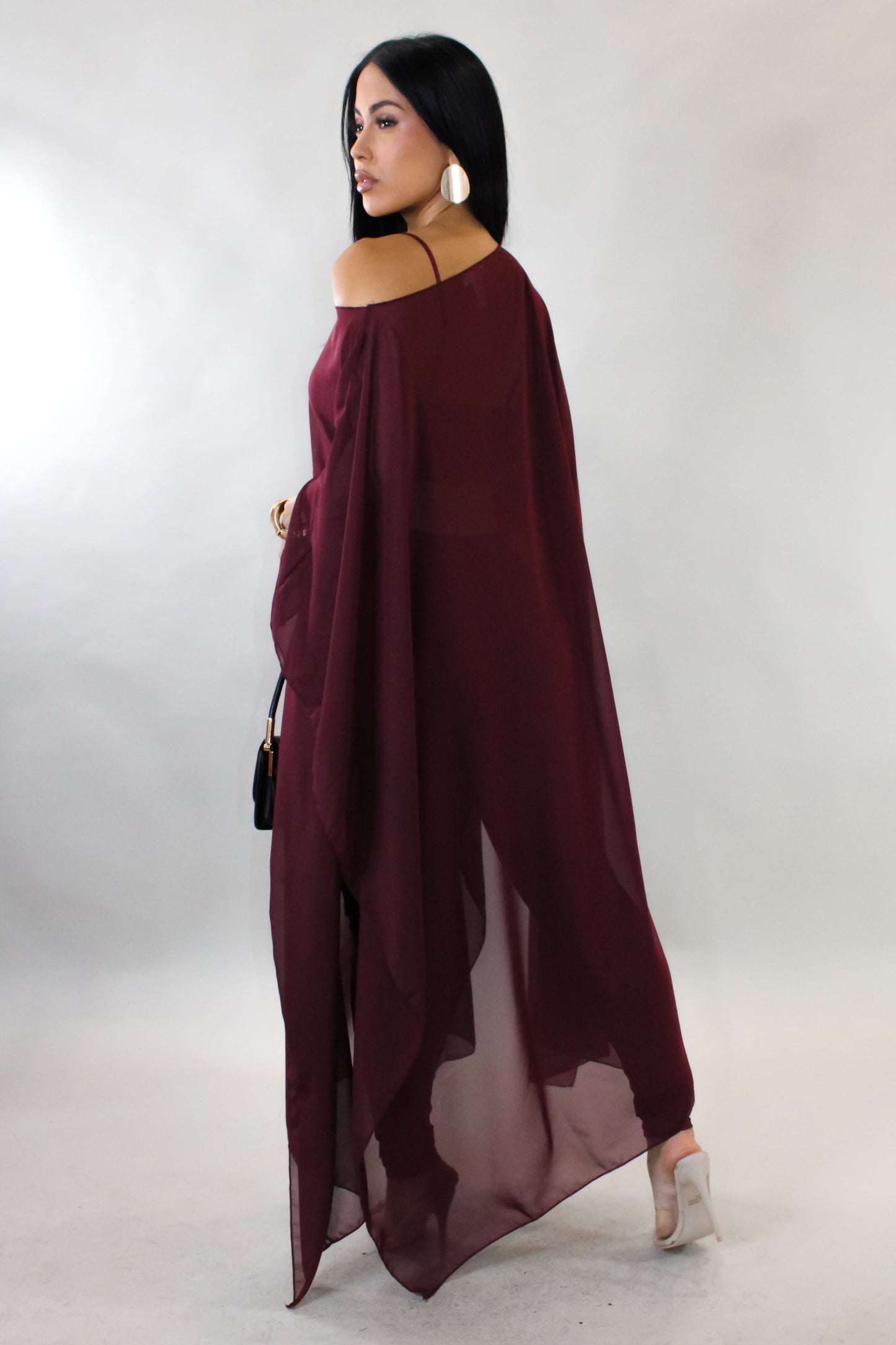 All My Love 3-Piece Pants, Top, & Drape Set- Red