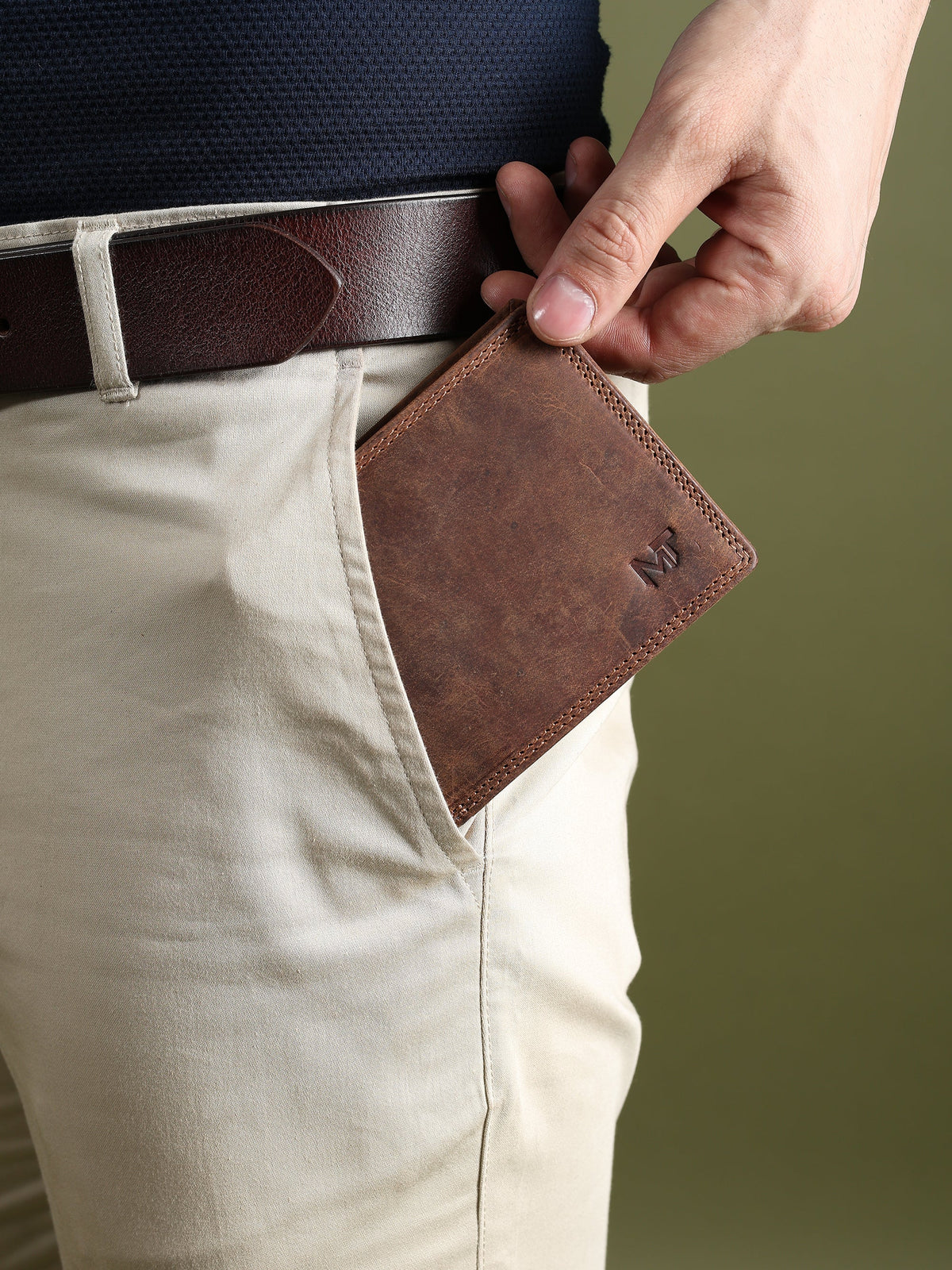 Carteira Masculina de Couro de Búfalo - Hunter