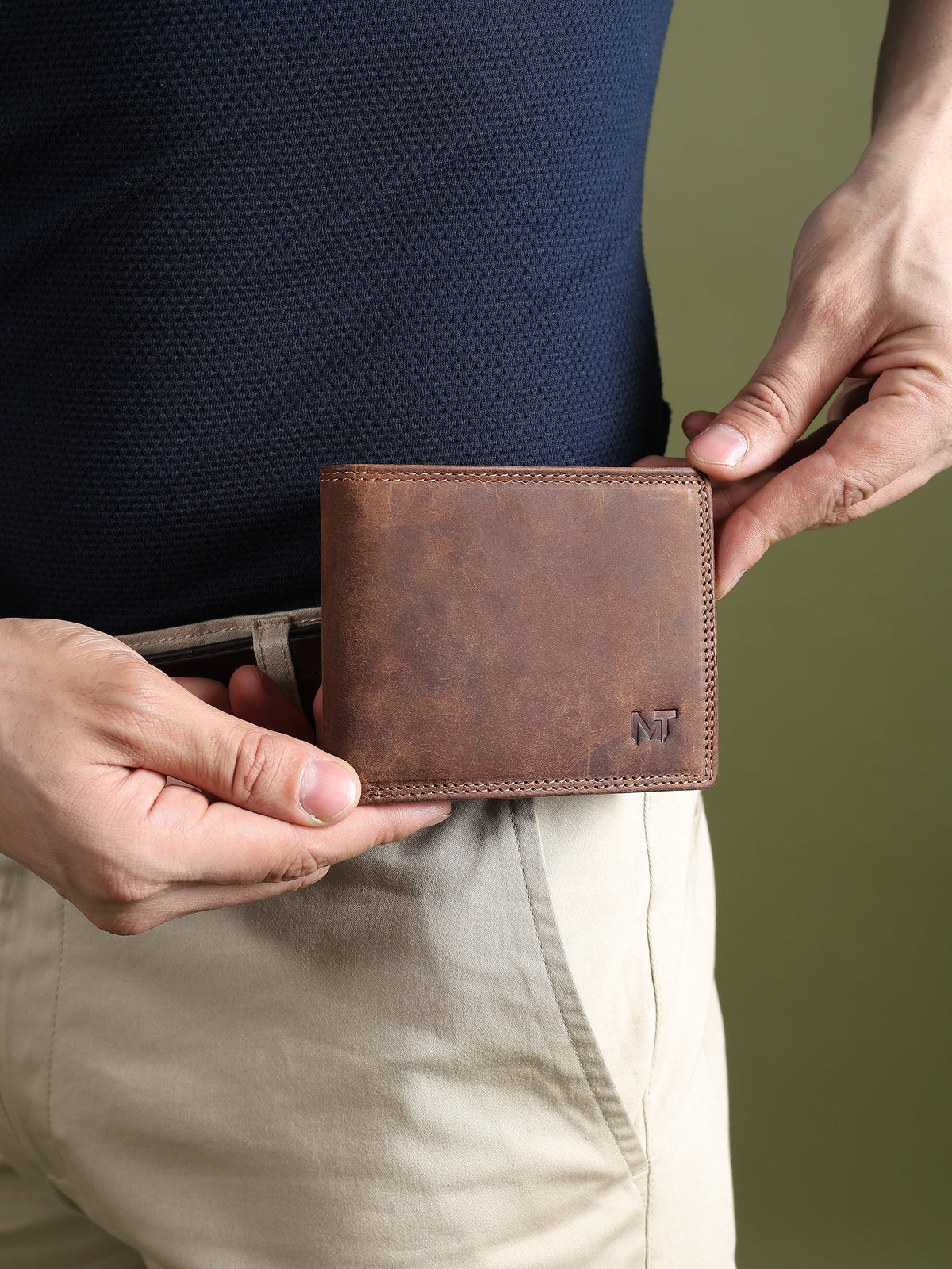 Carteira Masculina de Couro de Búfalo - Hunter