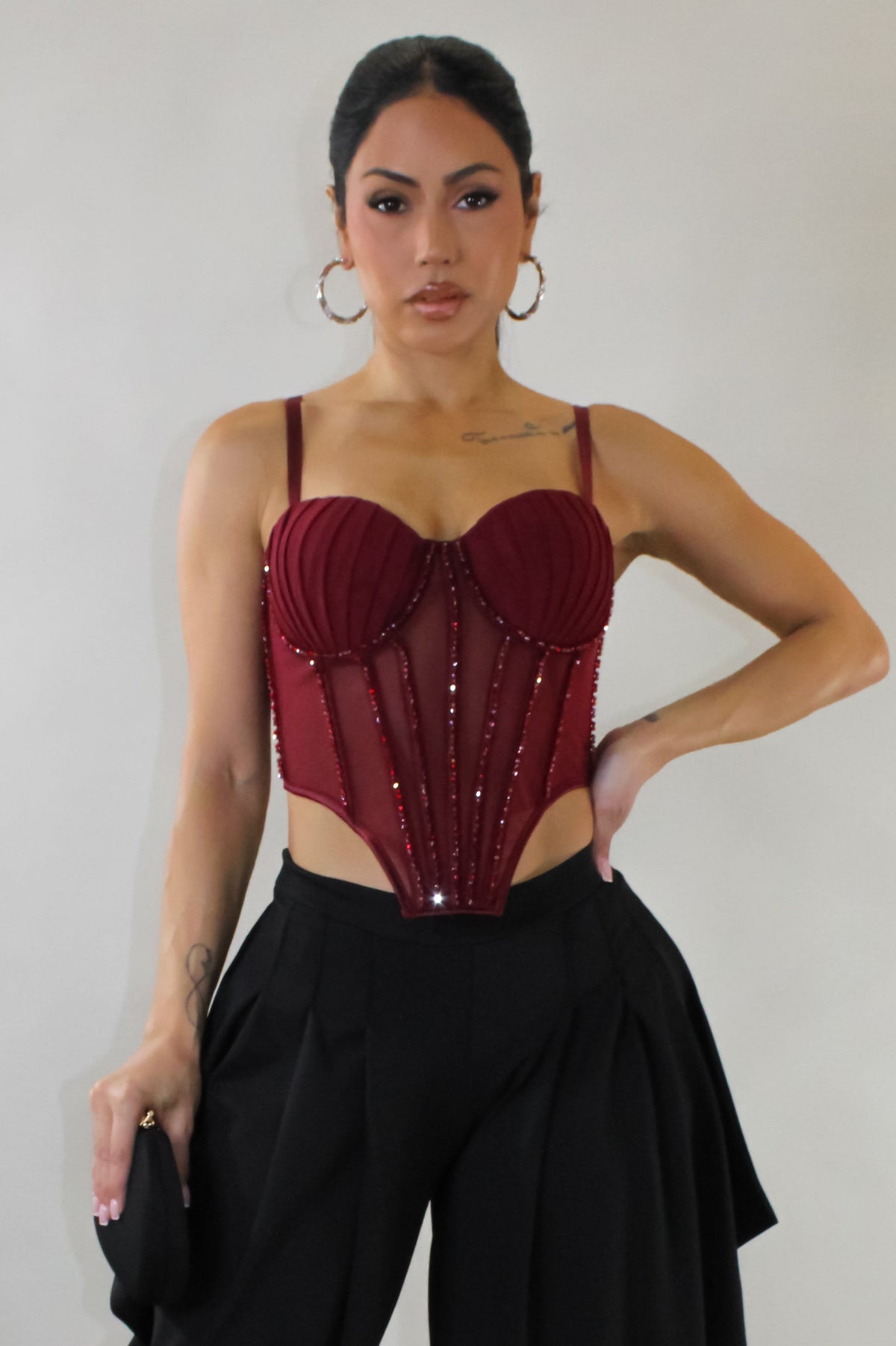 Bustier Top- Red