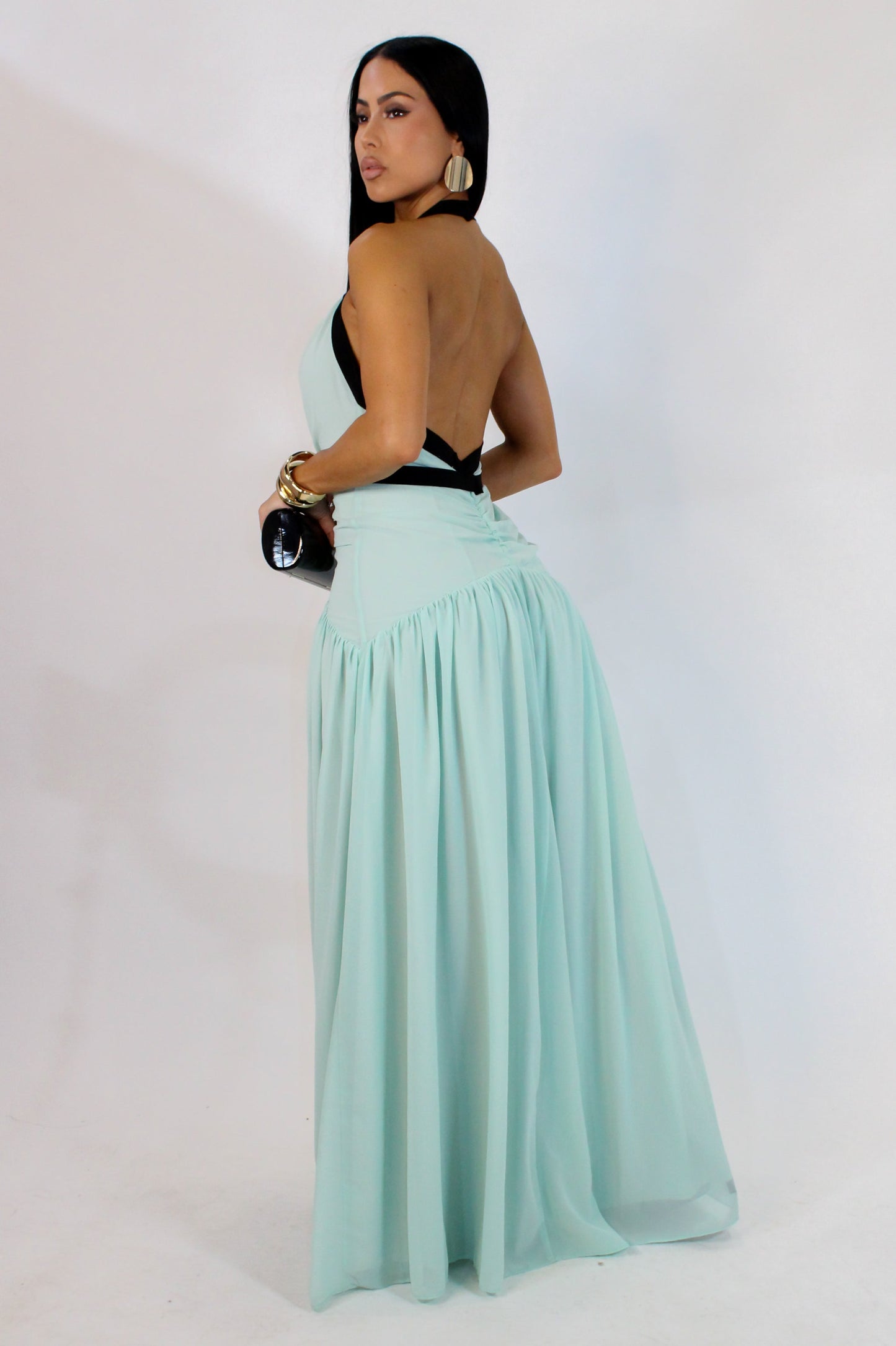 Season's Beginnings Maxi Dress- Green
