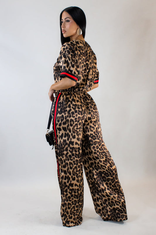 Animal Print Pants Set