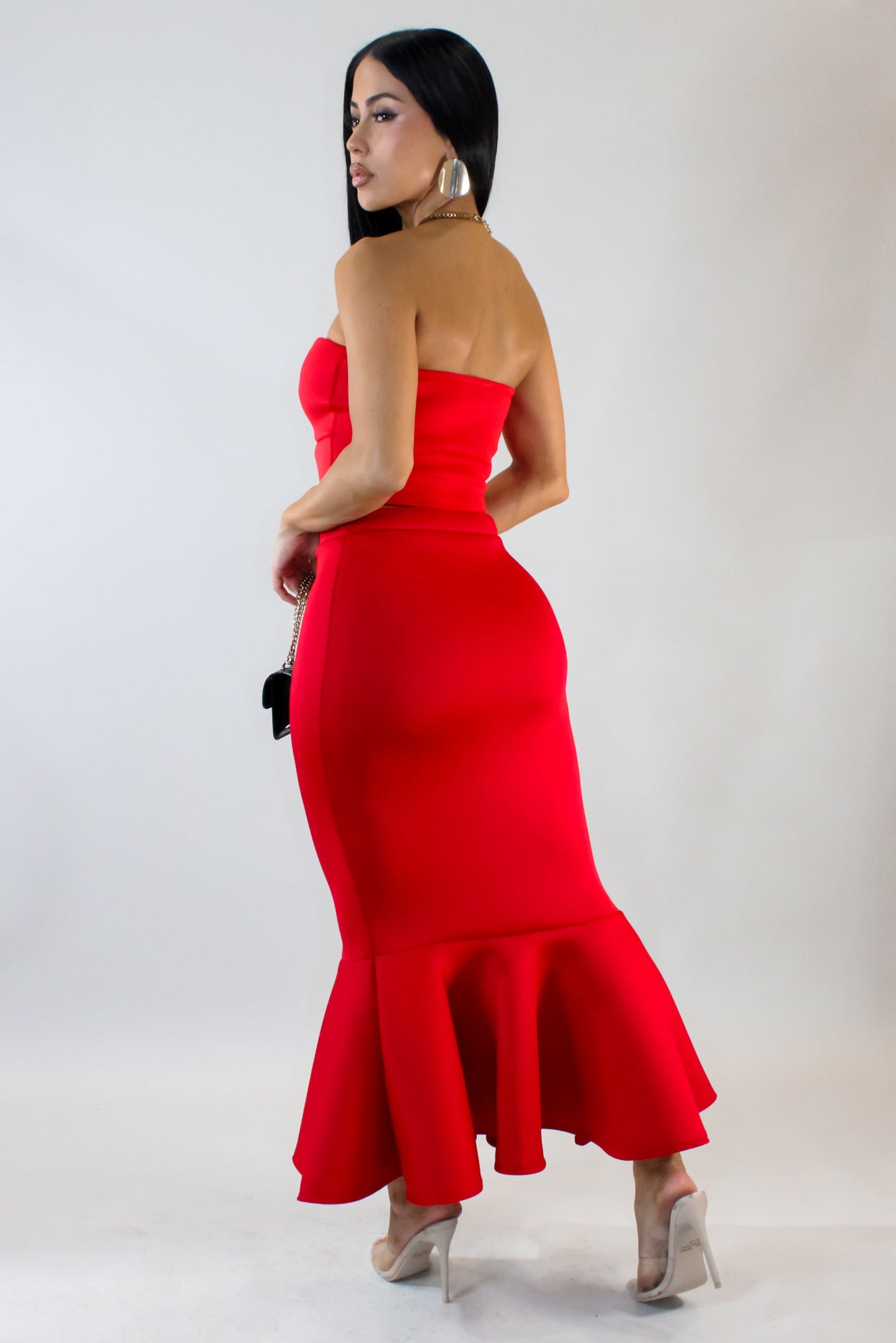 Mermaid Tail Skirt- Red