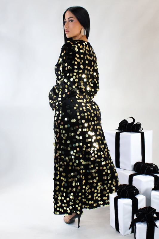 City of Dreams Skirt Set- Gold