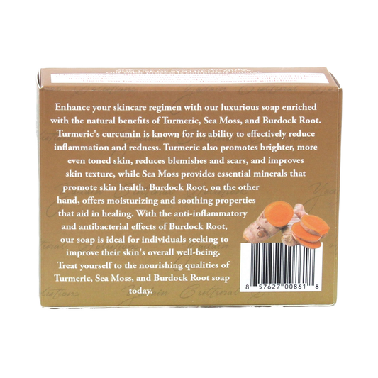 Turmeric Sea Moss Burdock Root Skin Rehabilitator Raw Soap - 7 oz