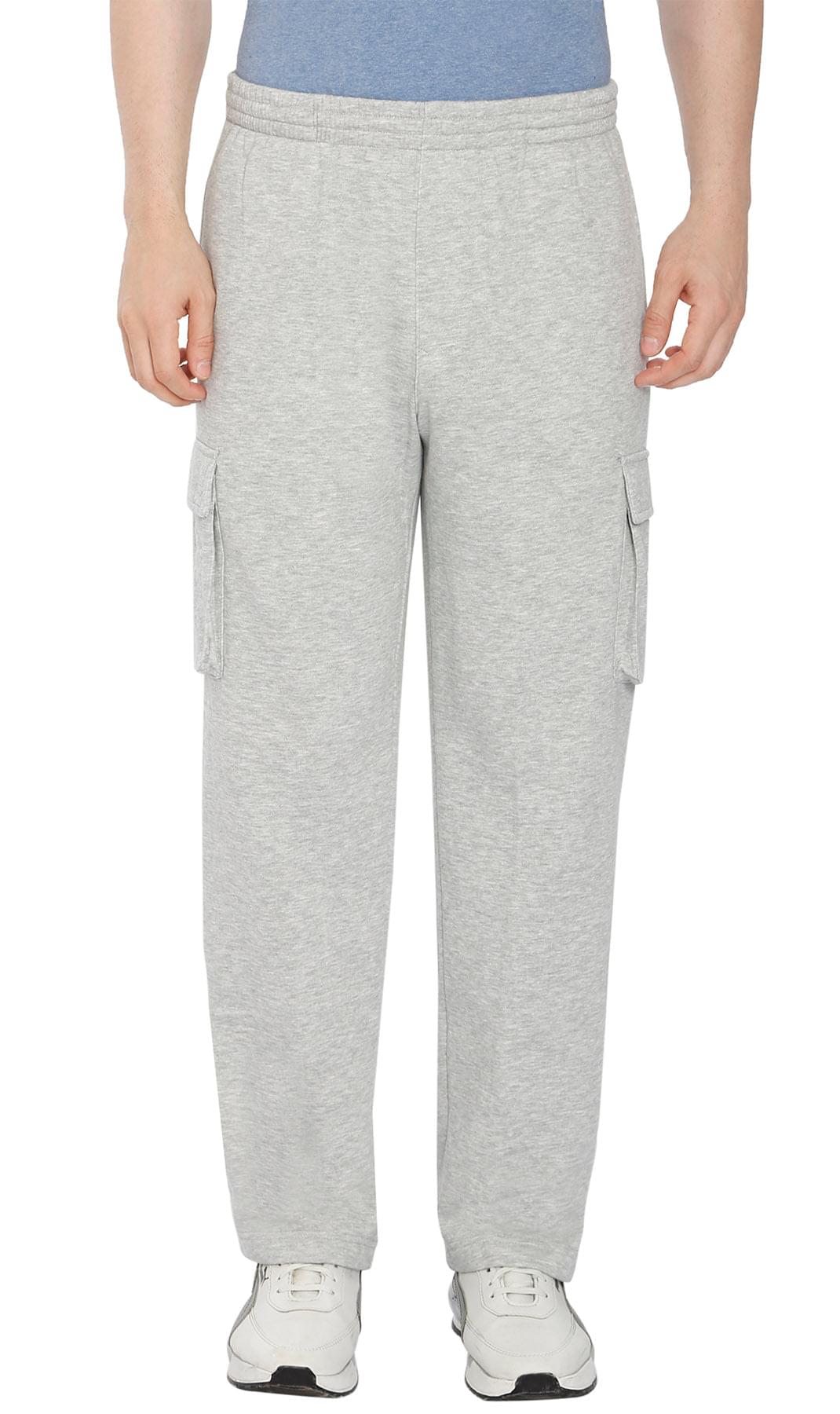 Calça Cargo Masculina de Moletom Escovado — De Vestir com Cordão Interno