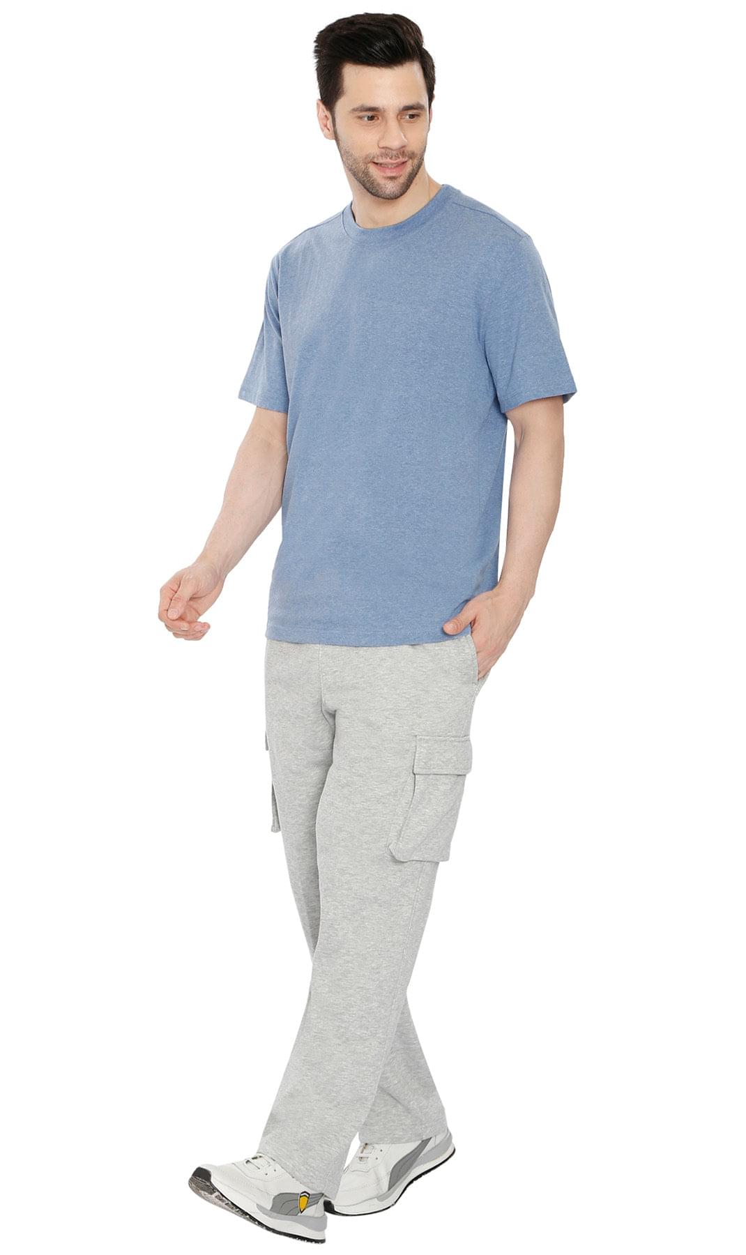 Calça Cargo Masculina de Moletom Escovado — De Vestir com Cordão Interno