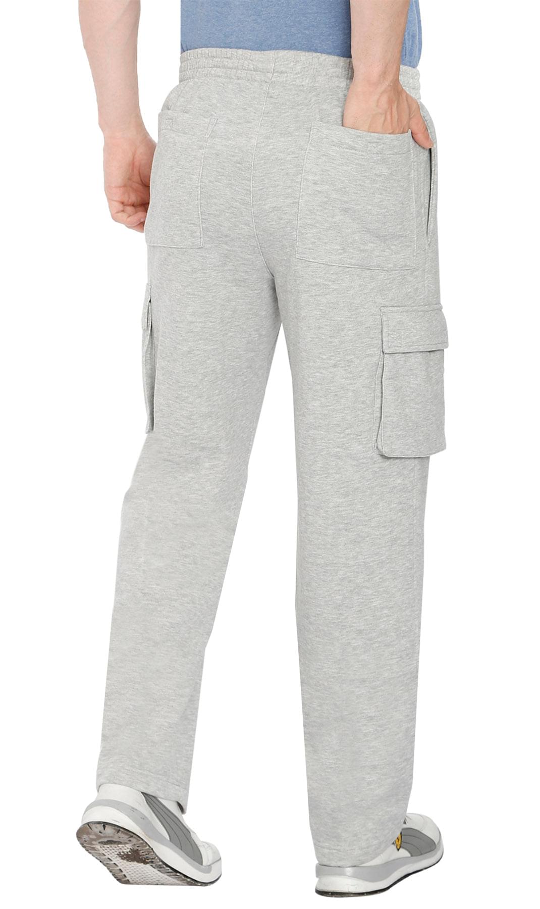 Calça Cargo Masculina de Moletom Escovado — De Vestir com Cordão Interno