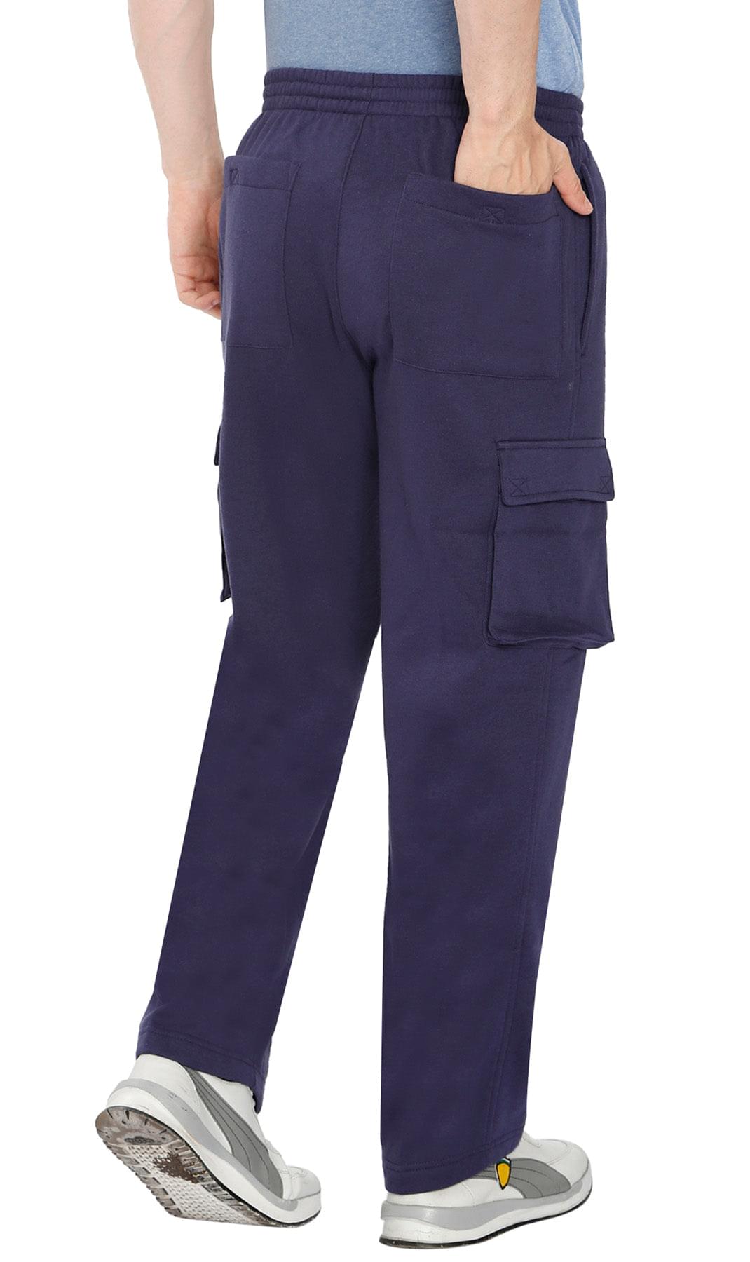 Calça Cargo Masculina de Moletom Escovado — De Vestir com Cordão Interno