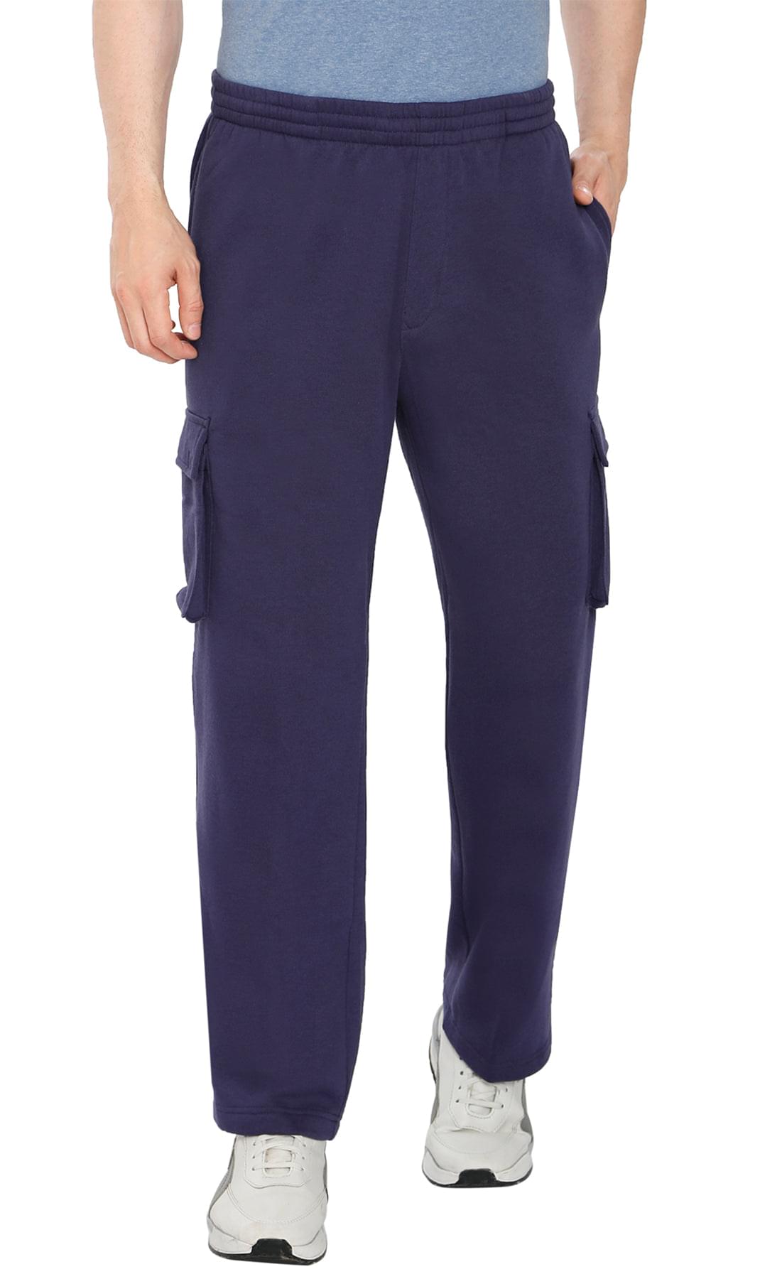 Calça Cargo Masculina de Moletom Escovado — De Vestir com Cordão Interno