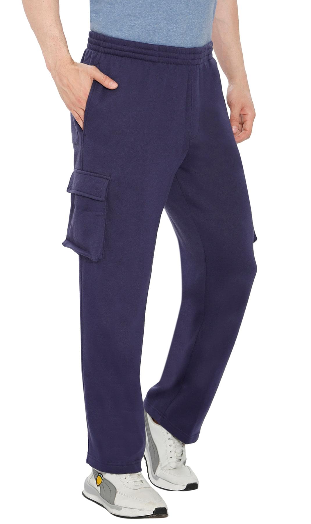 Calça Cargo Masculina de Moletom Escovado — De Vestir com Cordão Interno