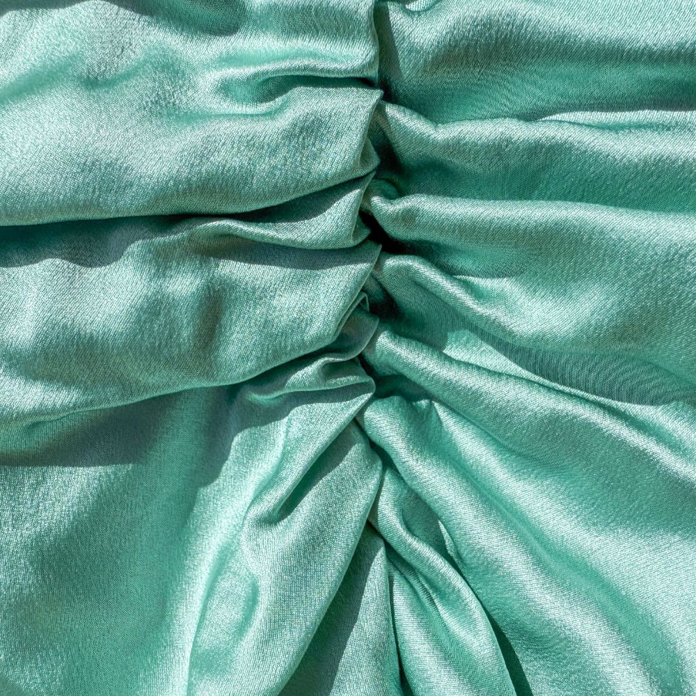 Touca de Cabelo de Seda Orgânica Verde Jade