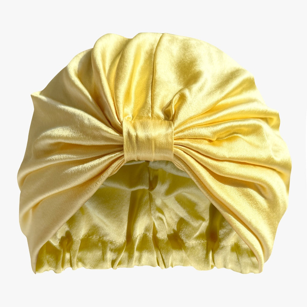 Organic Silk Hair Bonnet Sunshine Yellow