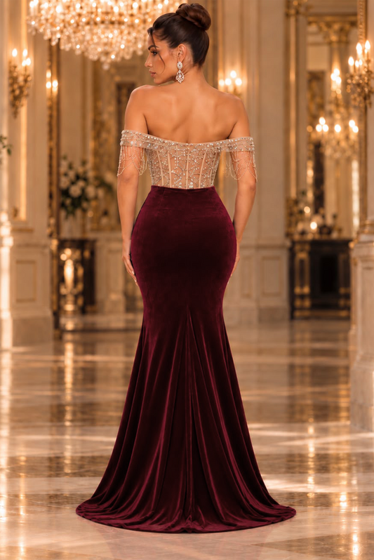 I Own The Room Gala Maxi Dress- Burgundy