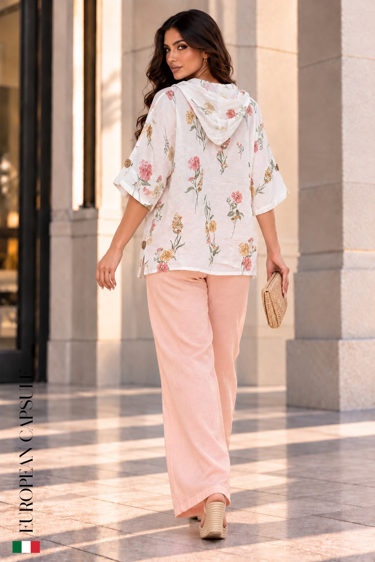 Italian Linen Vernazza Pants- Pink