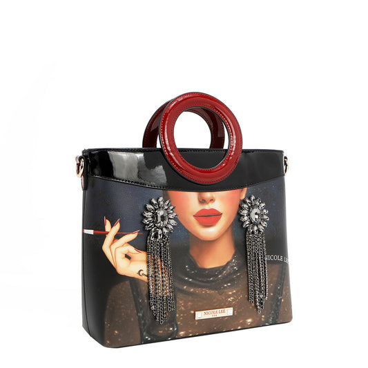 Nicole Lee USA "Samantha La Belleza" Circle Handle Bag