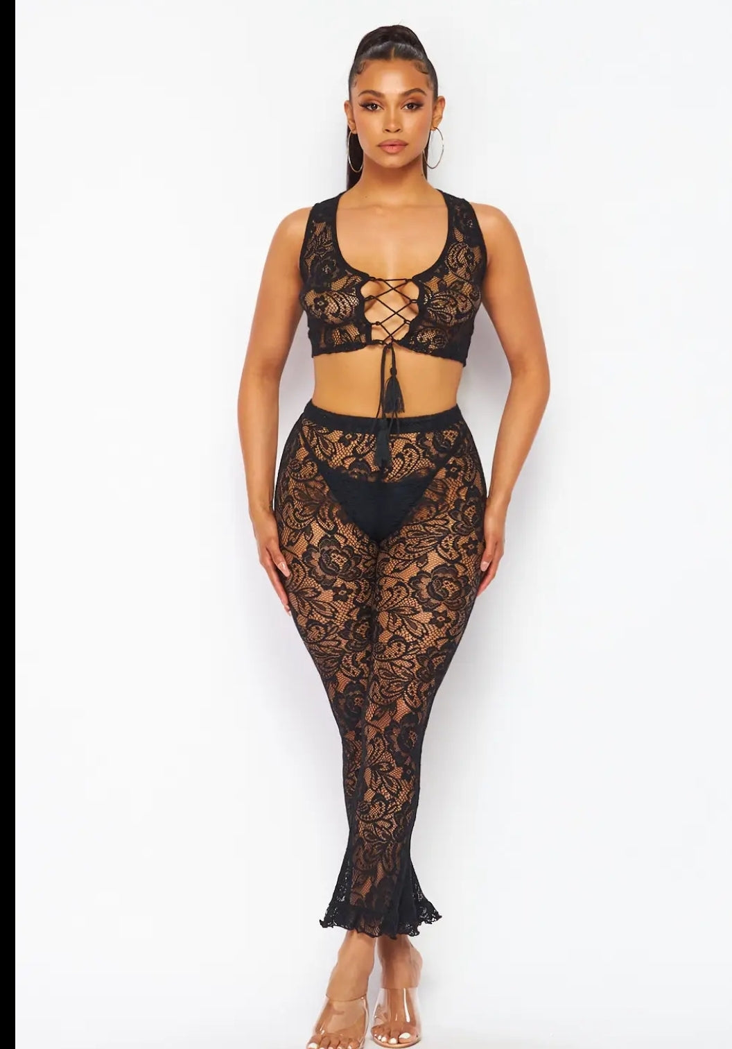 Sexy Lace See-Thru Lingerie Set