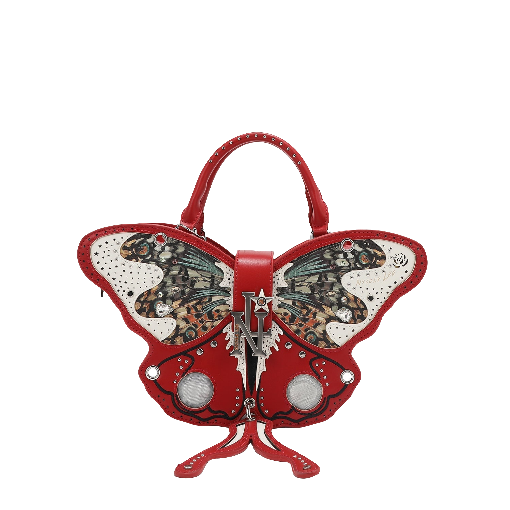 Authentic Nicole Lee USA Butterfly Bag- Red