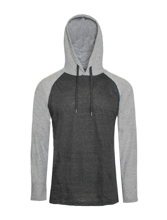 Men's Raglan Long Sleeves Light Weight Hoodie- 9 Colors
