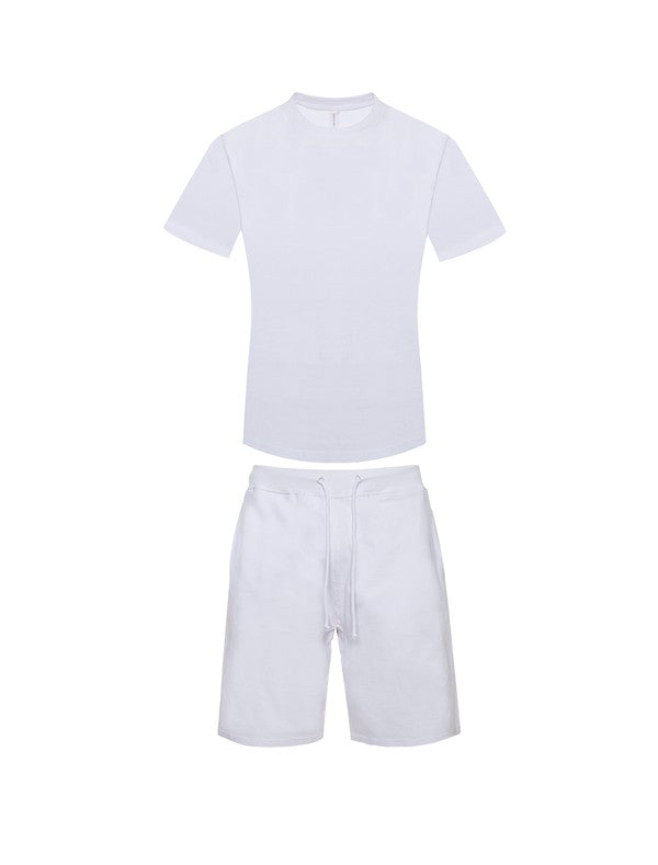 Men's Premium Heavy Weight Single Jersey Short Set-5 Colors