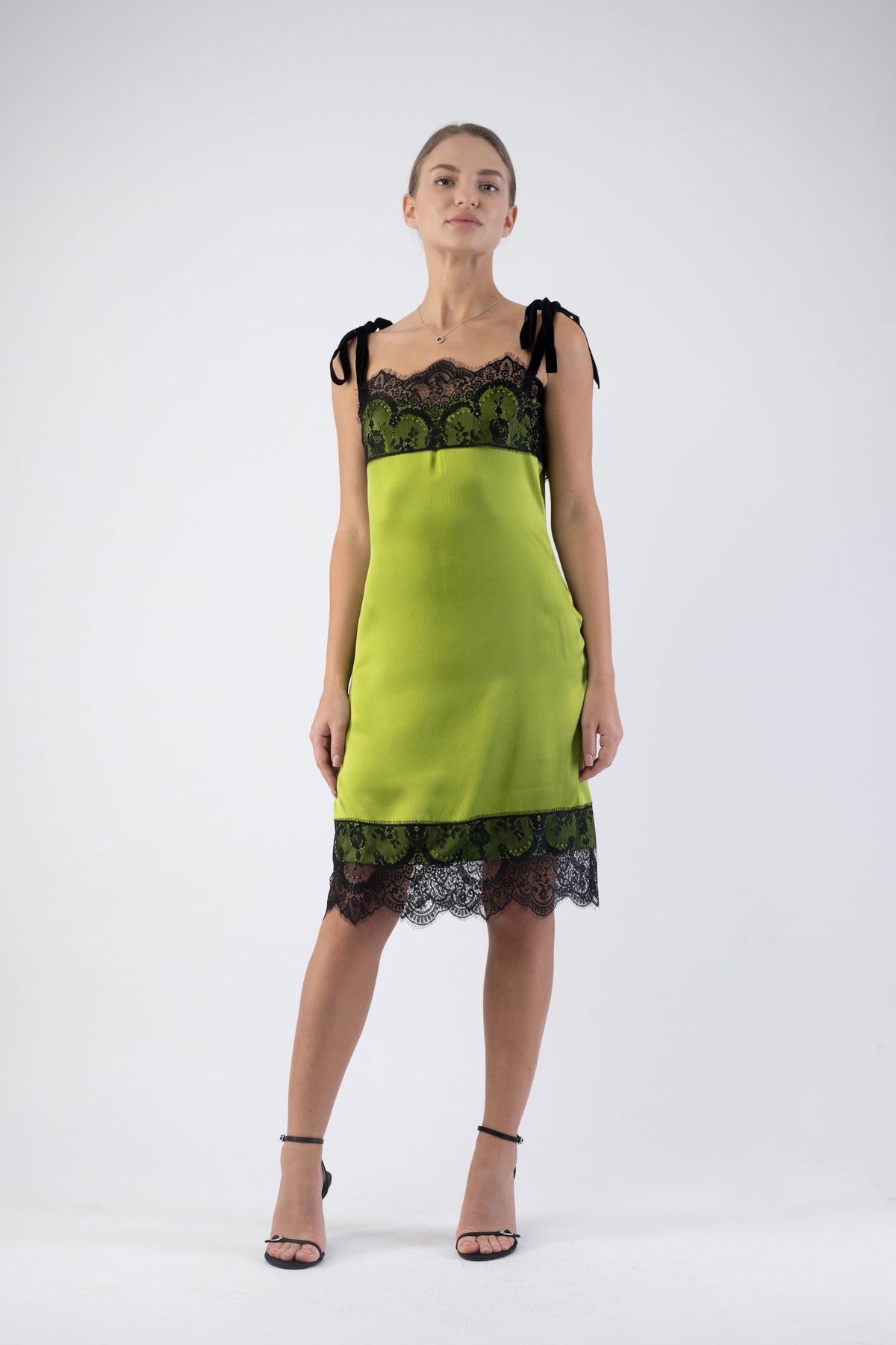 Vestido de Seda Verde