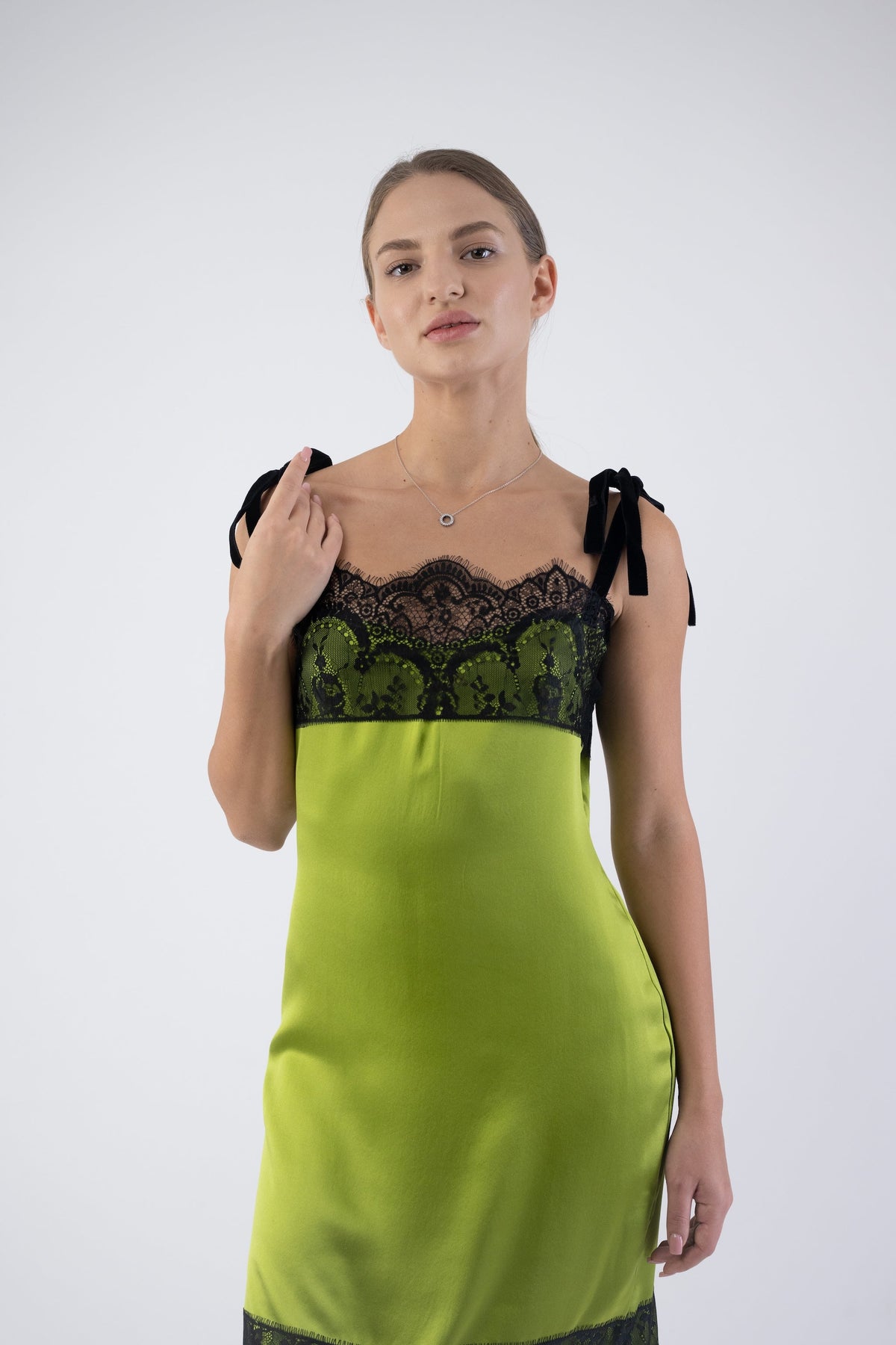 Vestido de Seda Verde