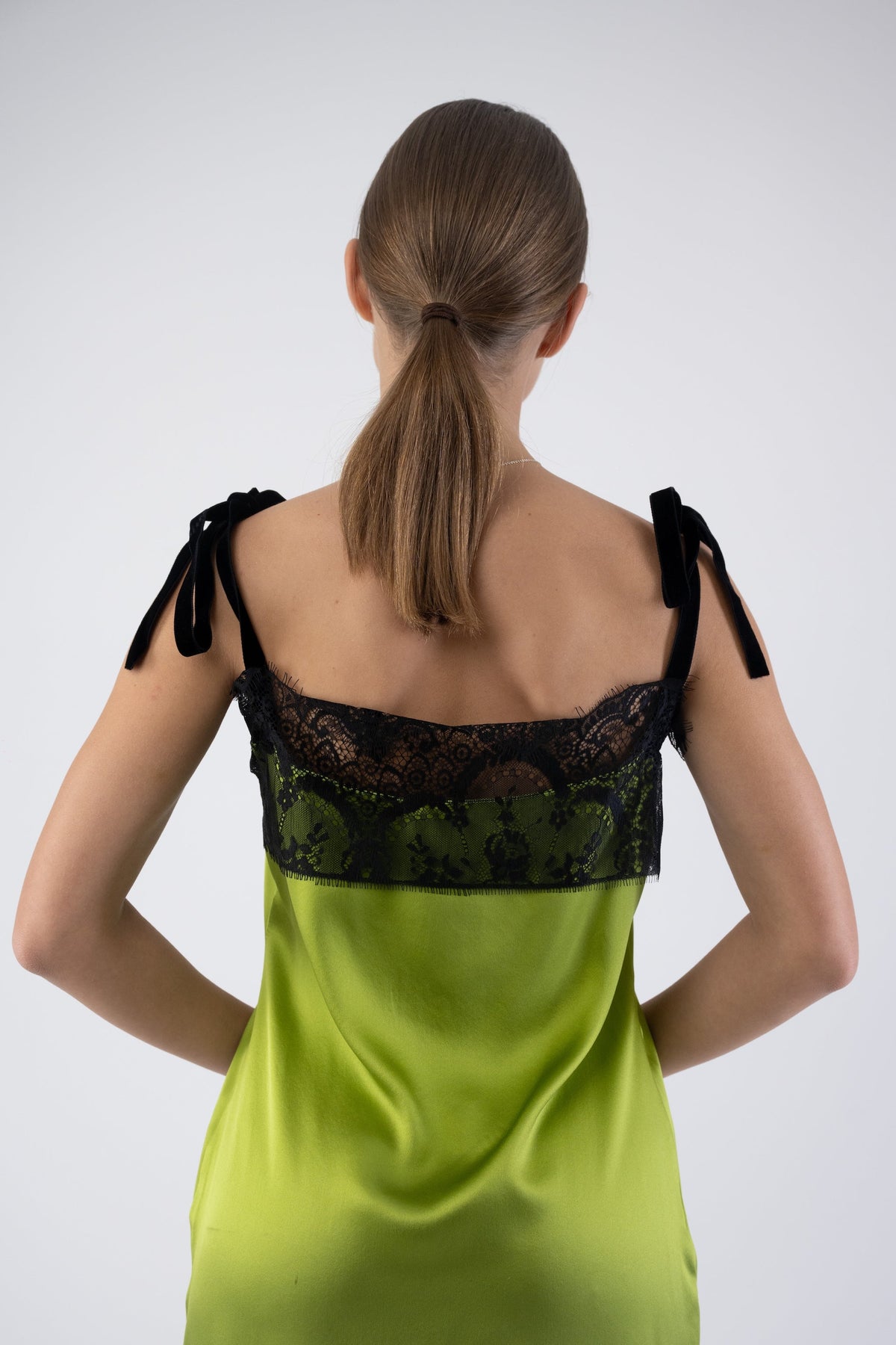 Vestido de Seda Verde