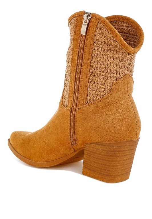 Bimmy Woven Pointy Western Boots- 2 Colors