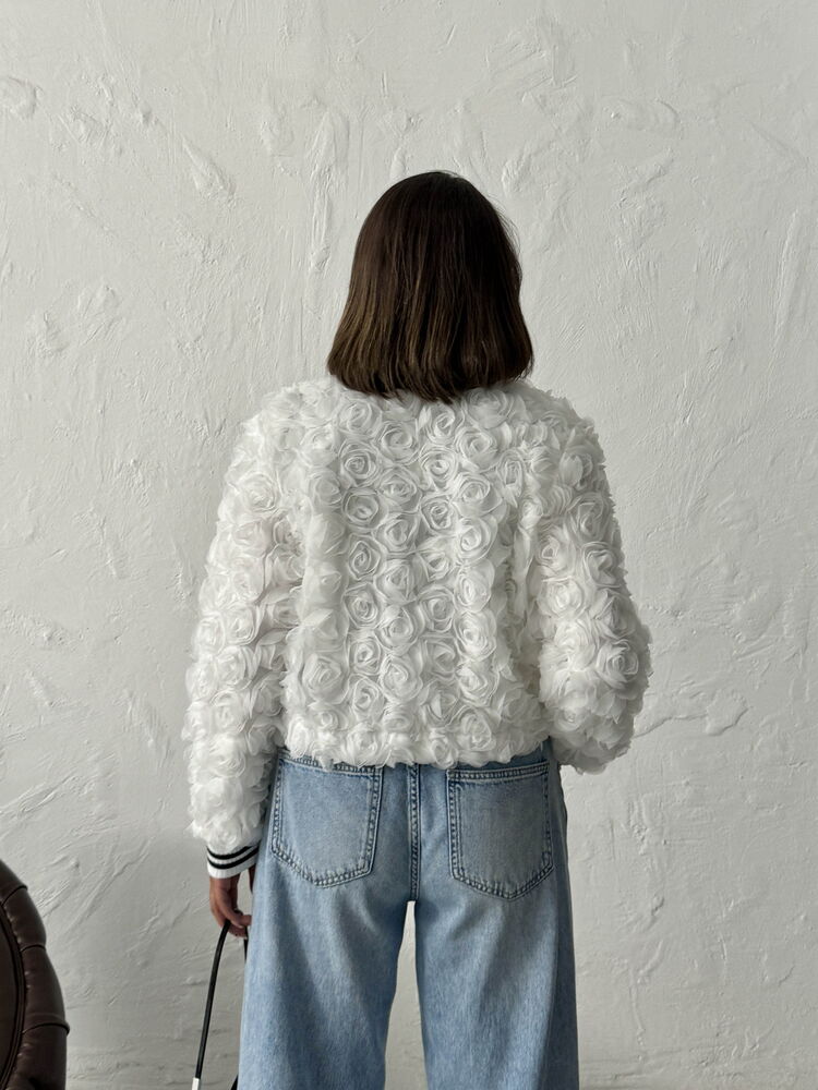 Petals Jacket- White