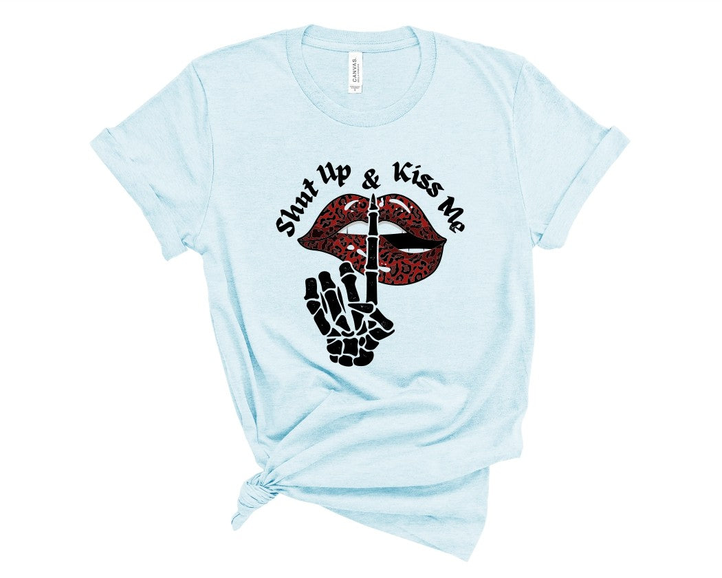 "Shut Up and Kiss Me" Graphic Tee-7 Colors