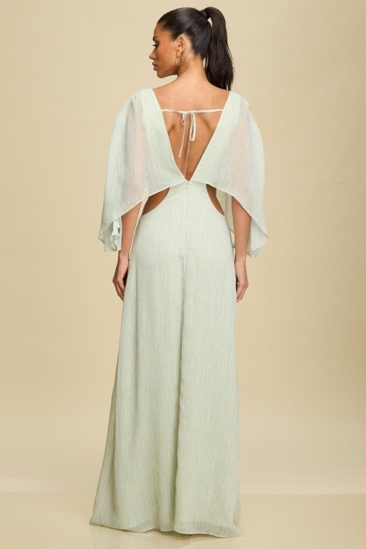 Goddess Glow Caftan Maxi Dress- Green