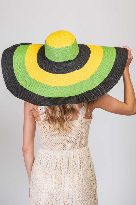 Floppy Oversized Wide Brim Paper Braid Sun Hat- Jamaica (Pre-Order)