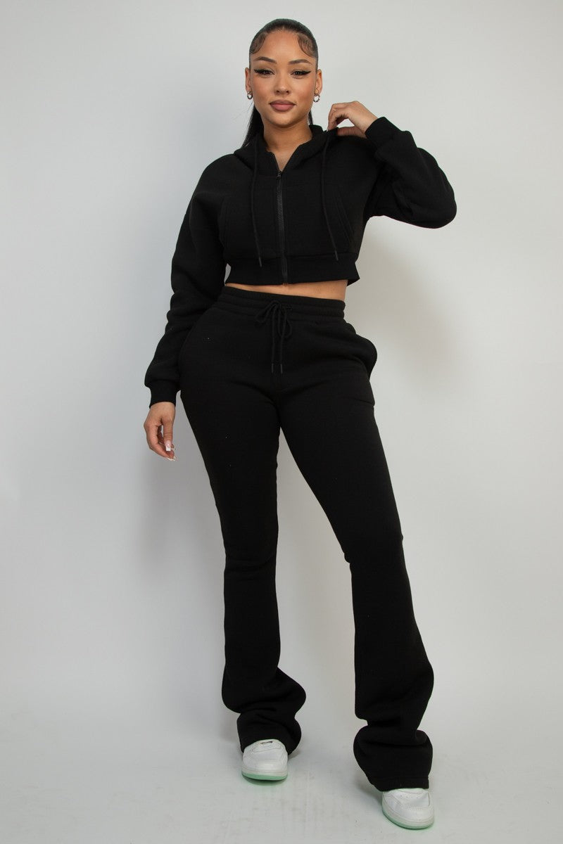 Winter Nights Jogger Set- Black