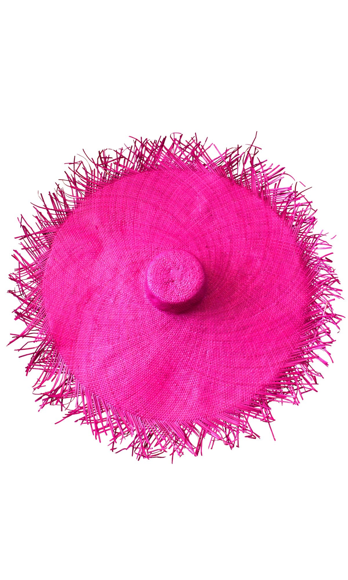 Amora Oversized Woven Straw Hat In Hot Pink (Pre-Order)