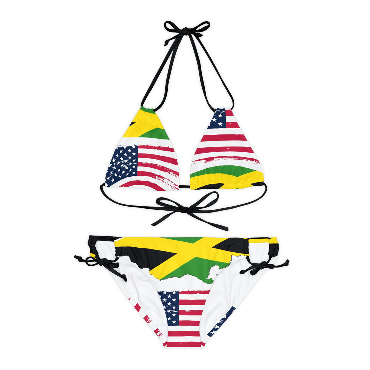 Jamaican American Jamerican Strappy Bikini Set