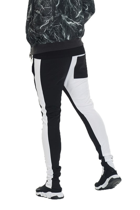 Men's Two Tone Color Block Track Pants Jogger (5 TONES)