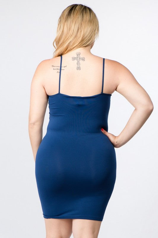 Blusa/Vestido Regata Longo Plus Size Liso Sem Costura (9 CORES)