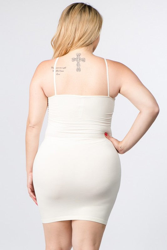 Blusa/Vestido Regata Longo Plus Size Liso Sem Costura (9 CORES)