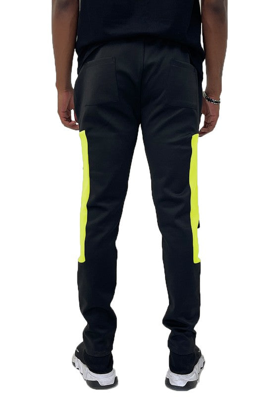 Men's Color Block Cargo Track Pants