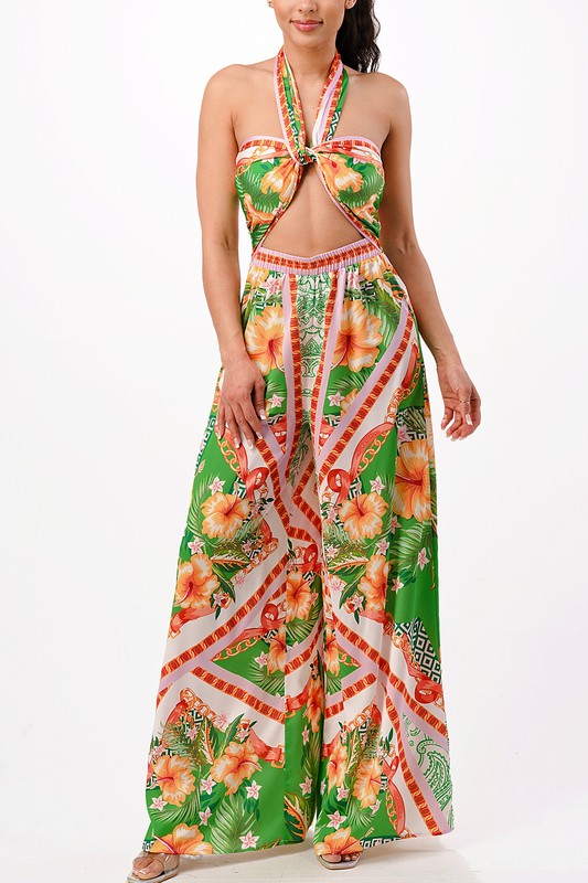 Convertible Wide Leg Jumpsuit