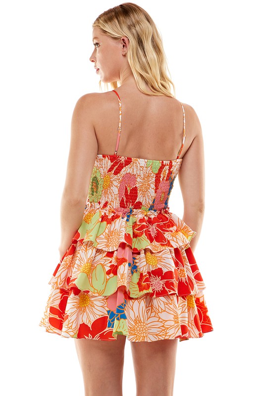 Floral Smocked Mini Dress