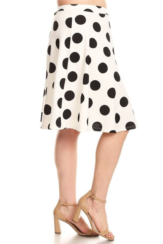 Plus Size Polka Dot Skirt