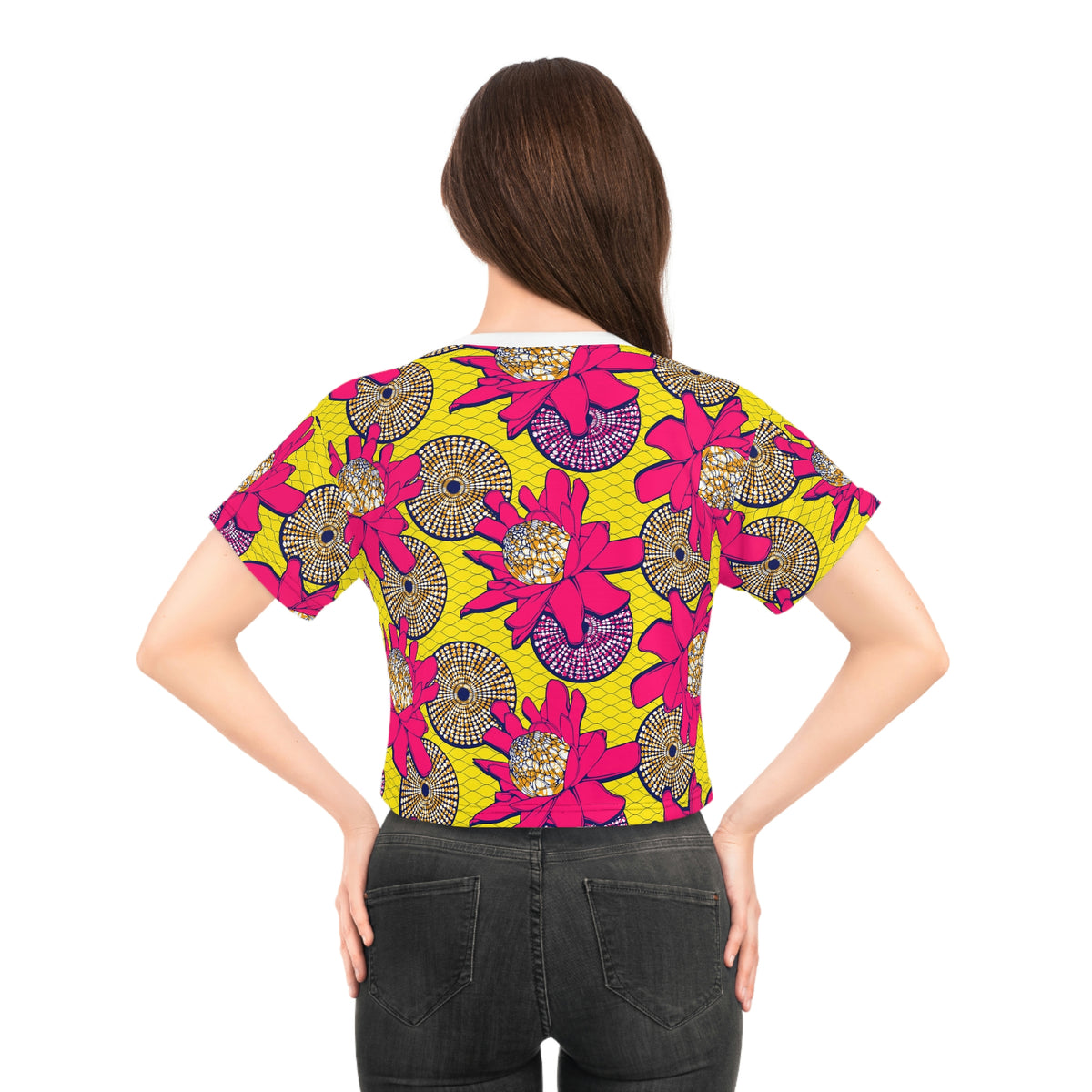 Cropped Estampa Floral Africana