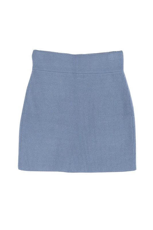 Conjunto de Cropped e Saia Canelados