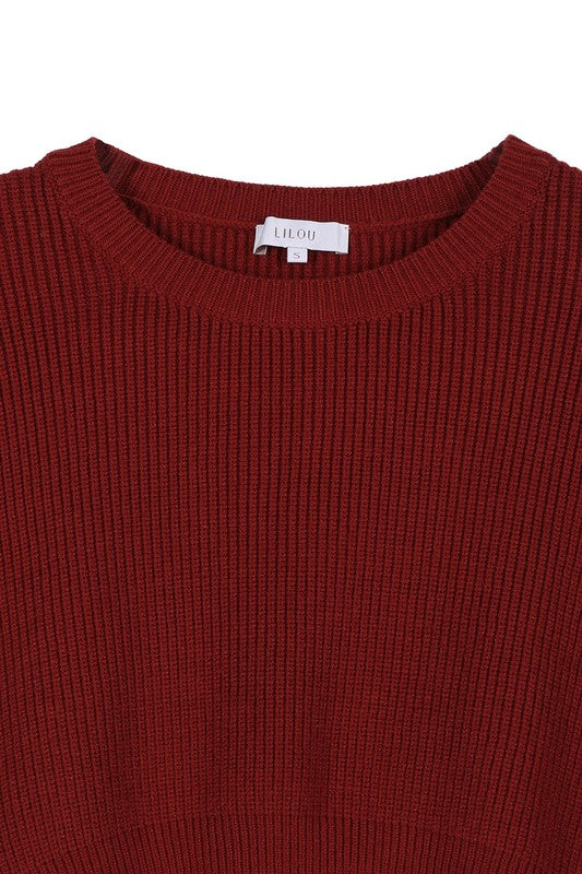Conjunto de Cropped e Saia Canelados