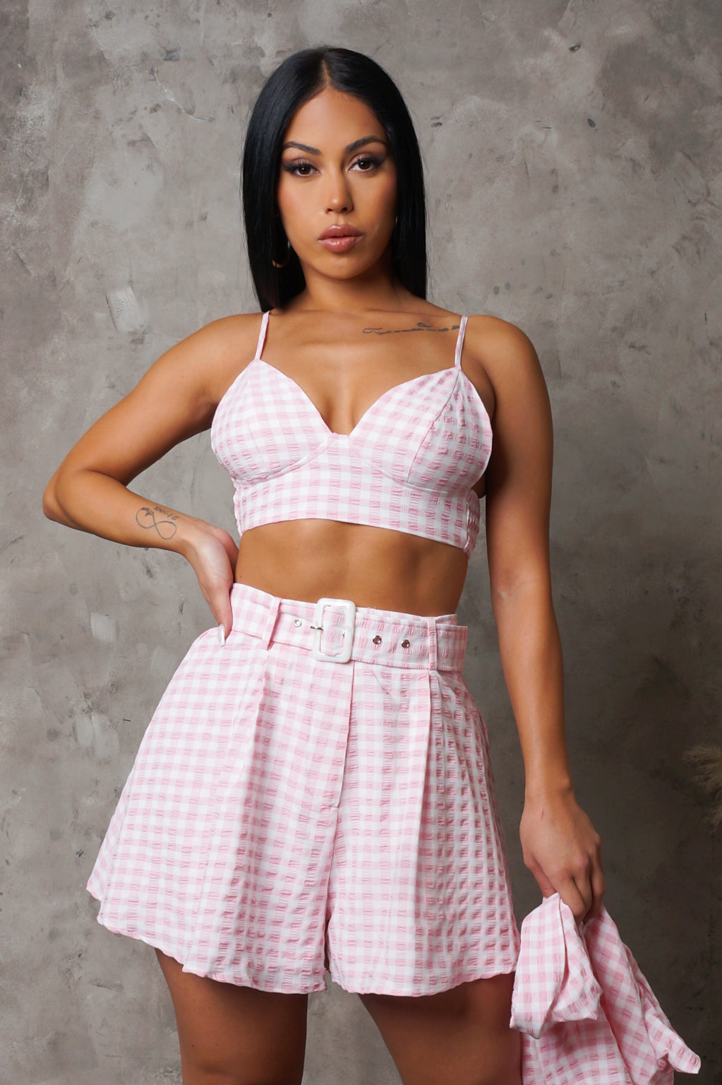 Picnic Gingham 3-Piece Shorts Set