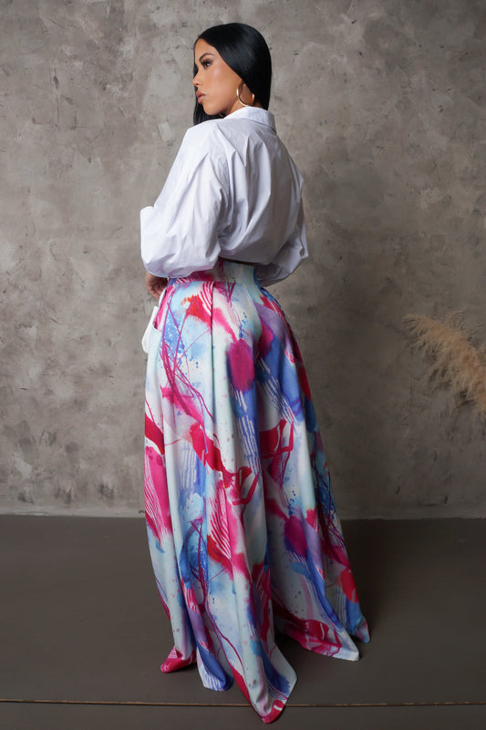 Splash Paint Palazzo Pants